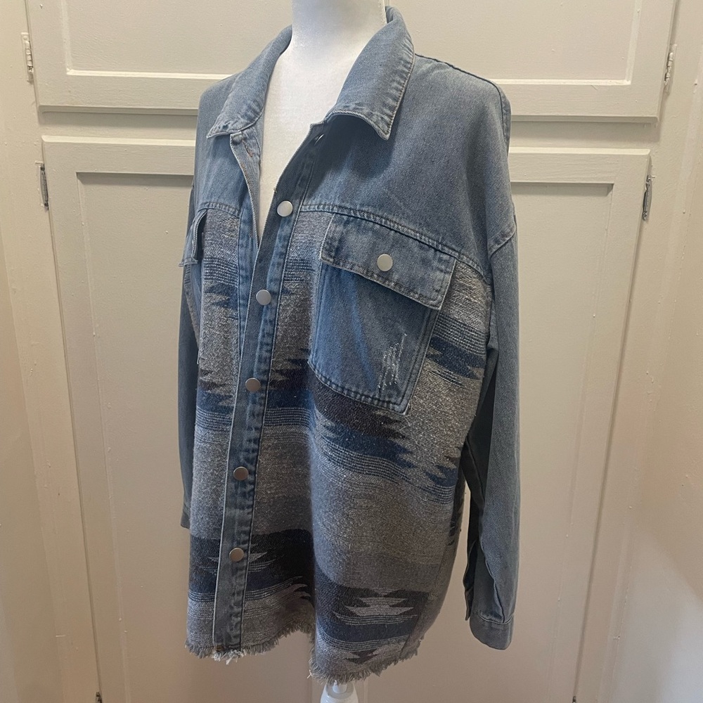 Denim Aztec Overshirt